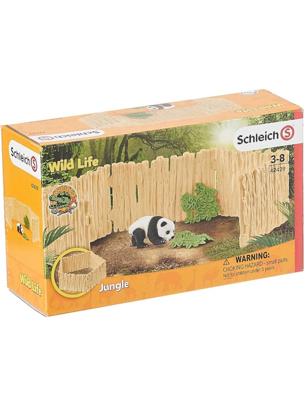 Schleich Panda Enclosure w/ Panda Wild Life Figurine New In Box